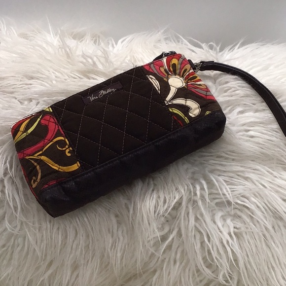 Vera Bradley Handbags - Vera Bradley Brown Print Wristlet